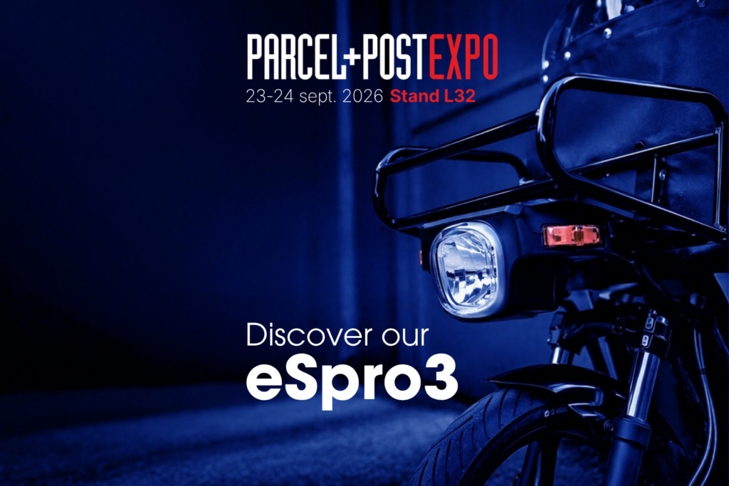 Askoll eSpro 3 esposto allo stand Askoll a Parcel+Post Expo 2026 a Londra